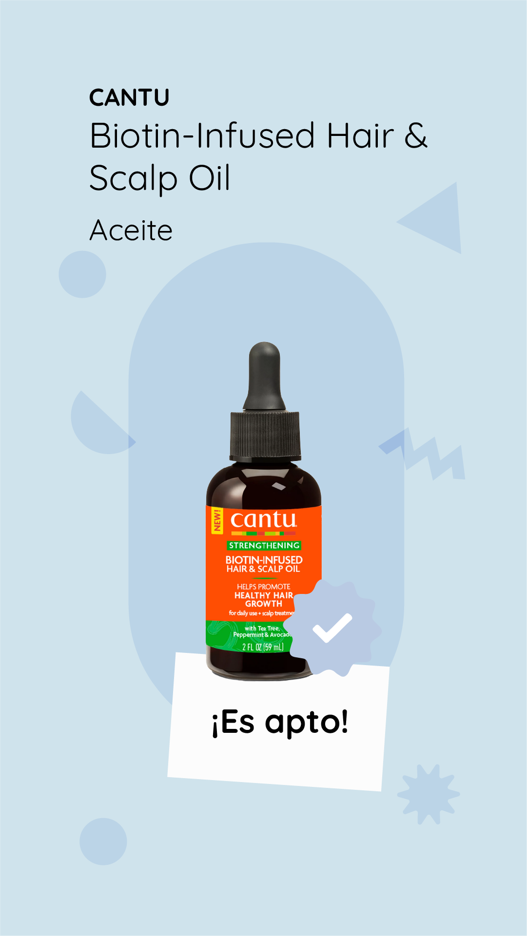 Biotin-infused Hair & Scalp Oil de Cantu: ¿Apto para el Método Curly?